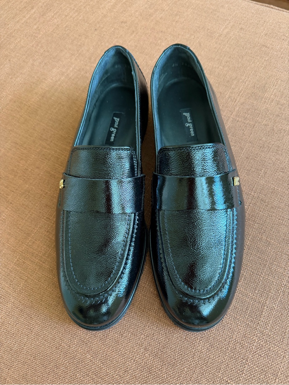 Paul Green Black Patent Leather Women’s Loafers